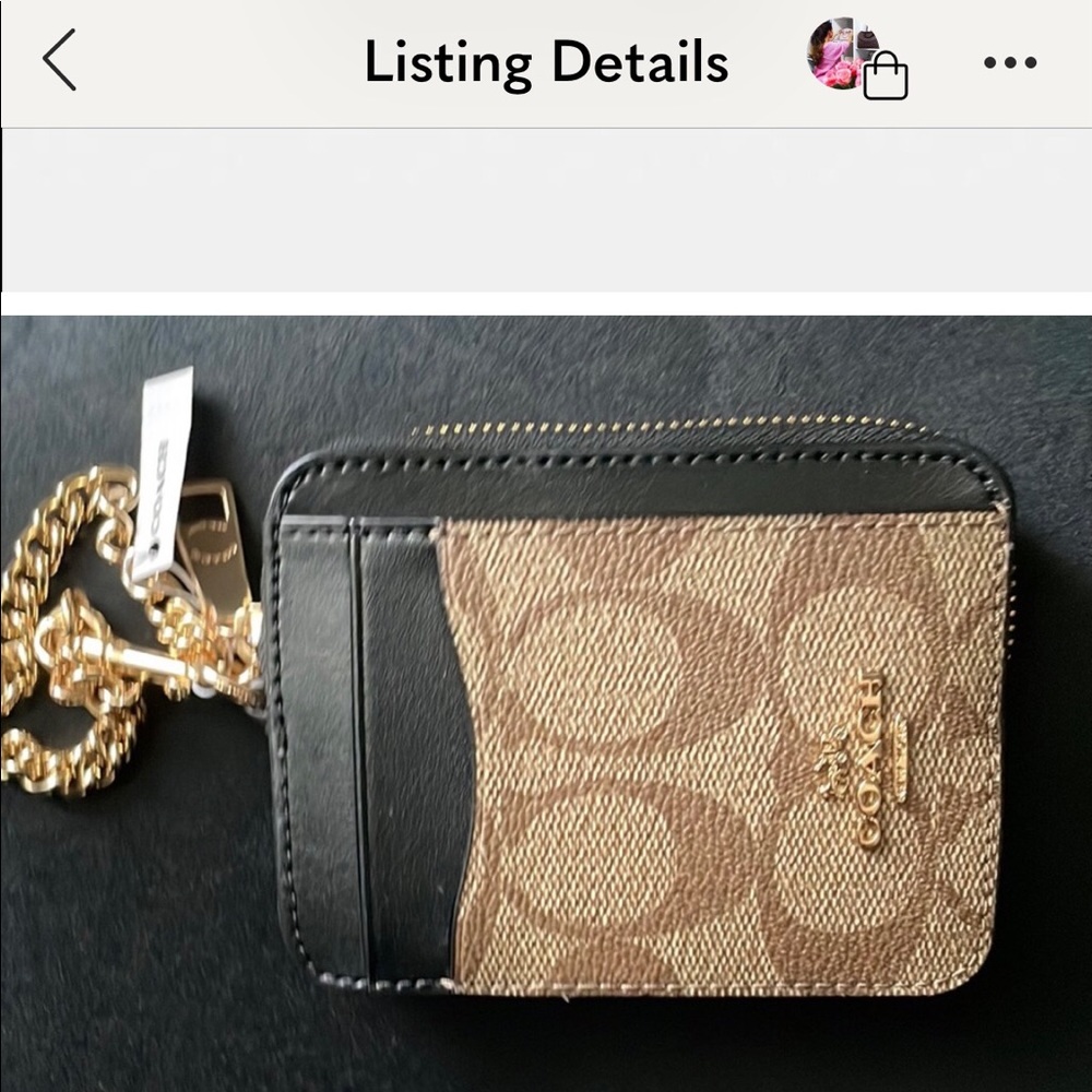 COACH, Signature Corner Zip Card Case - Picture 3 of 5